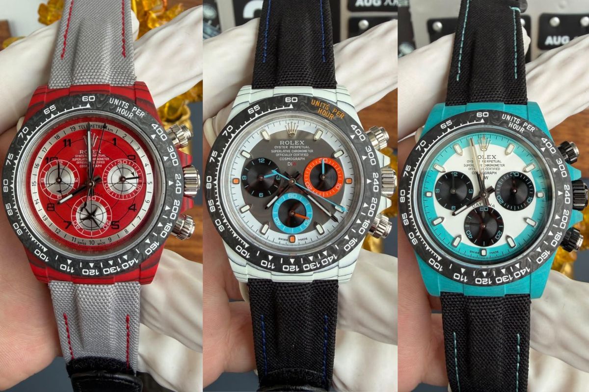 Carbon Fiber Rolex Daytona super clone watches made by RX factory